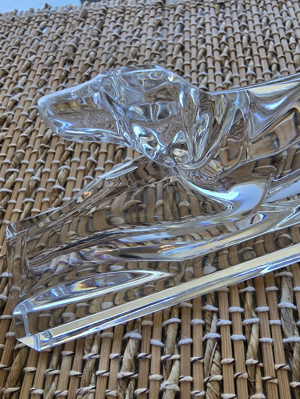 Baccarat Crystal Greyhound Dog Figurine Paperweight Made In France. Signed - Picture 7 of 9
